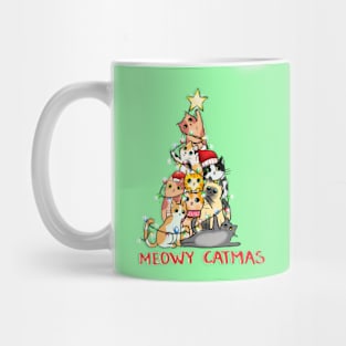 Meowy Catmas - Funny Christmas Cat Mug